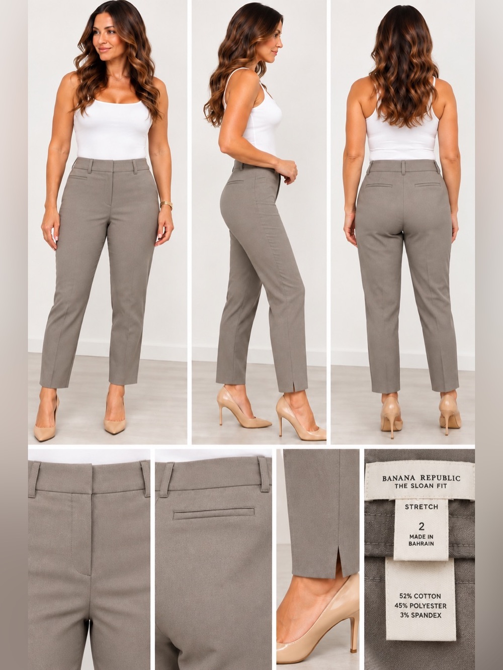 Banana Republic The Sloan Fit Stretch Pants Gray Size 2